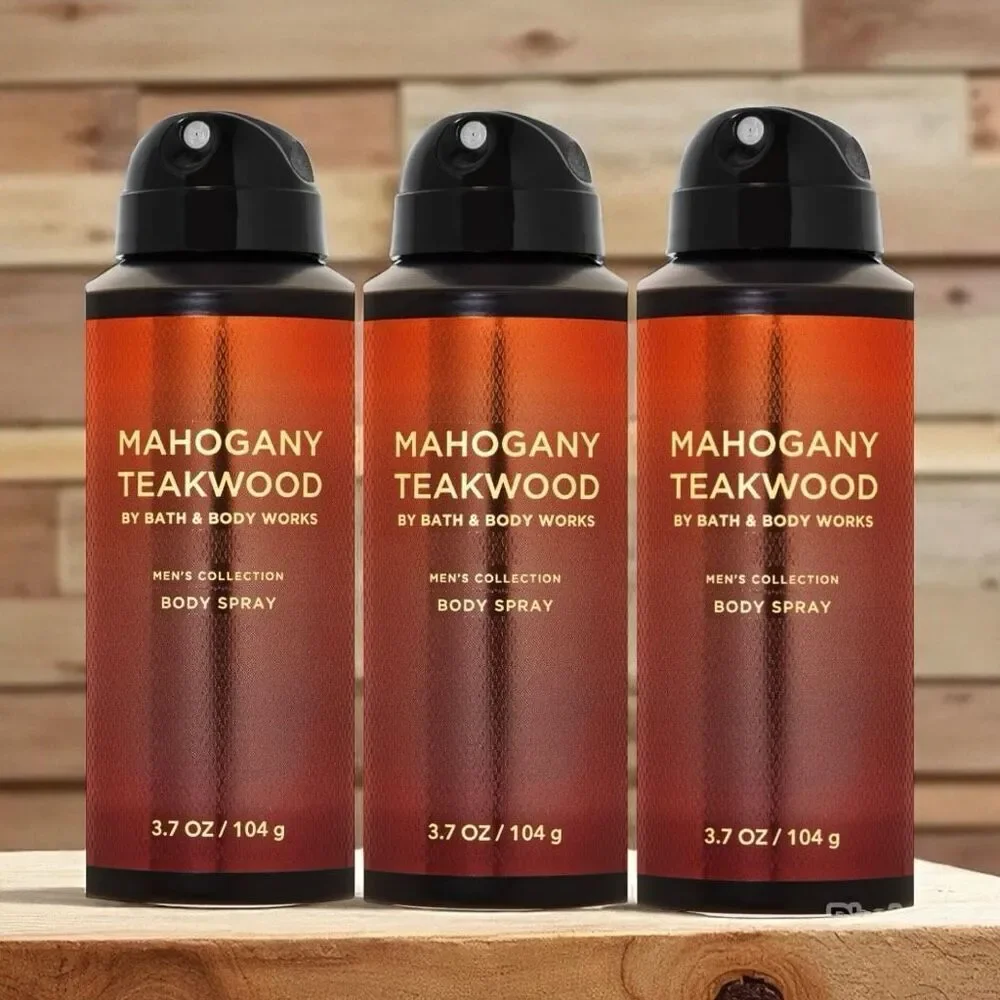 NWT Bath & Body Works Lot of 3 MAHOGANY TEAKWOOD  Men’s Collection Body Spray